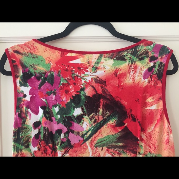 Print red dress, size M, L - Picture 3 of 3